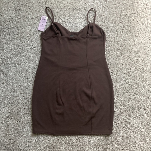 Wild Fable • Dark Brown Corset Knit Bodycon Mini Dress - Picture 5 of 12